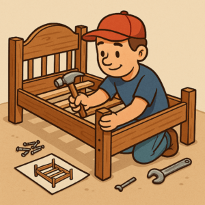 Wie baut man ein Holzbett stabil auf?