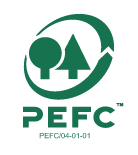 PEFC-Siegel für Tropenholz aus nachhaltiger Forstwirtschaft.