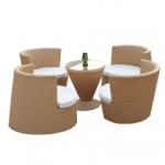 Angebot aus dem Wohnen.de Online-Shop: 5-teilige Lounge-Sitzgruppe aus Polyrattan.
