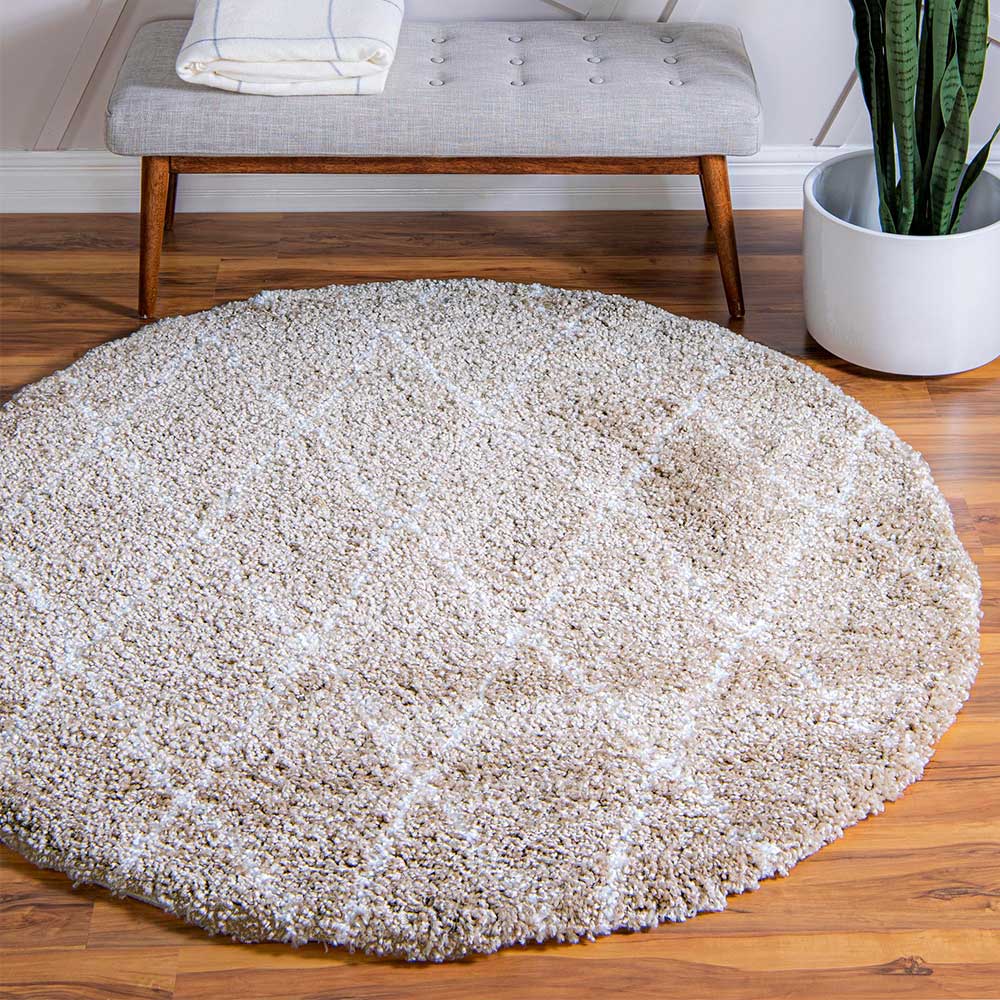 Teppich mit hohem Flor - 150 cm rund - Alli