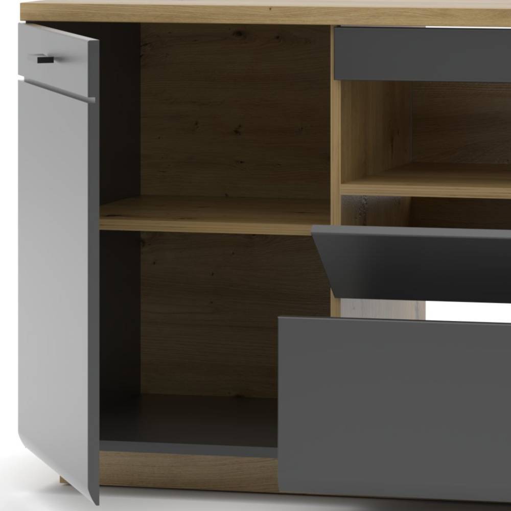 TV Board und Wandpaneel Set - Azar (achtteilig)