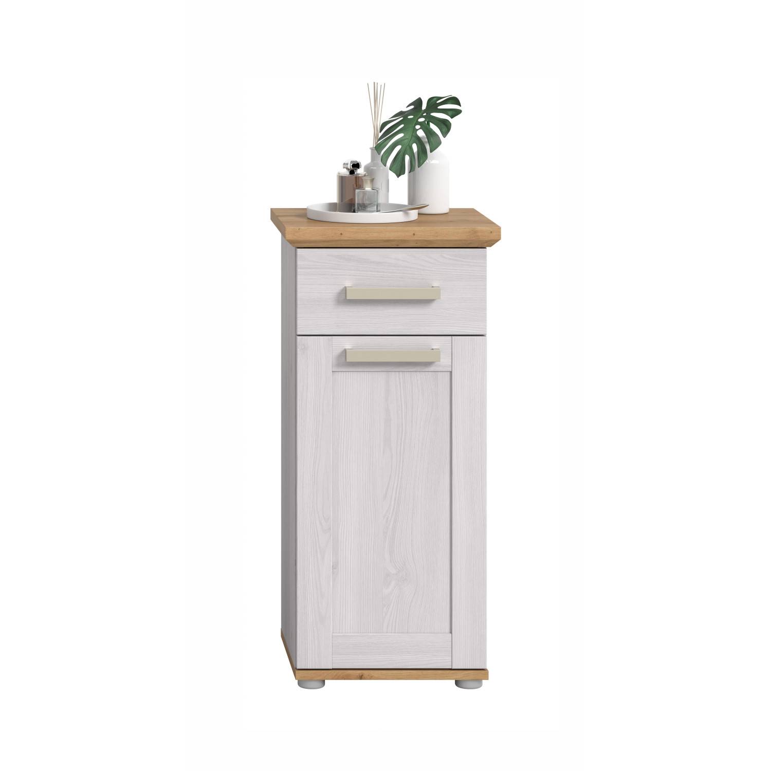 Schmaler Beistellschrank Bad in freistehendem Design - Tocella