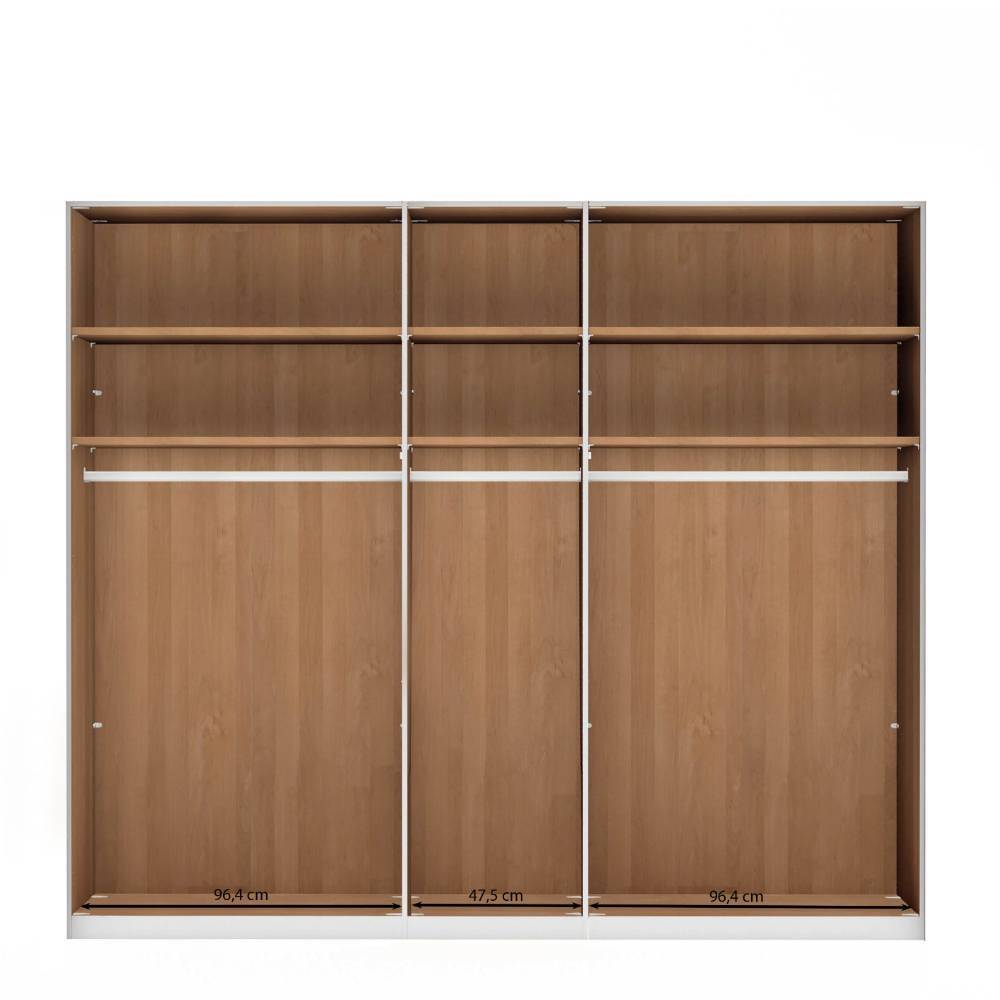 216 cm hoher Schlafzimmer-Kleiderschrank 5-türig - Murray