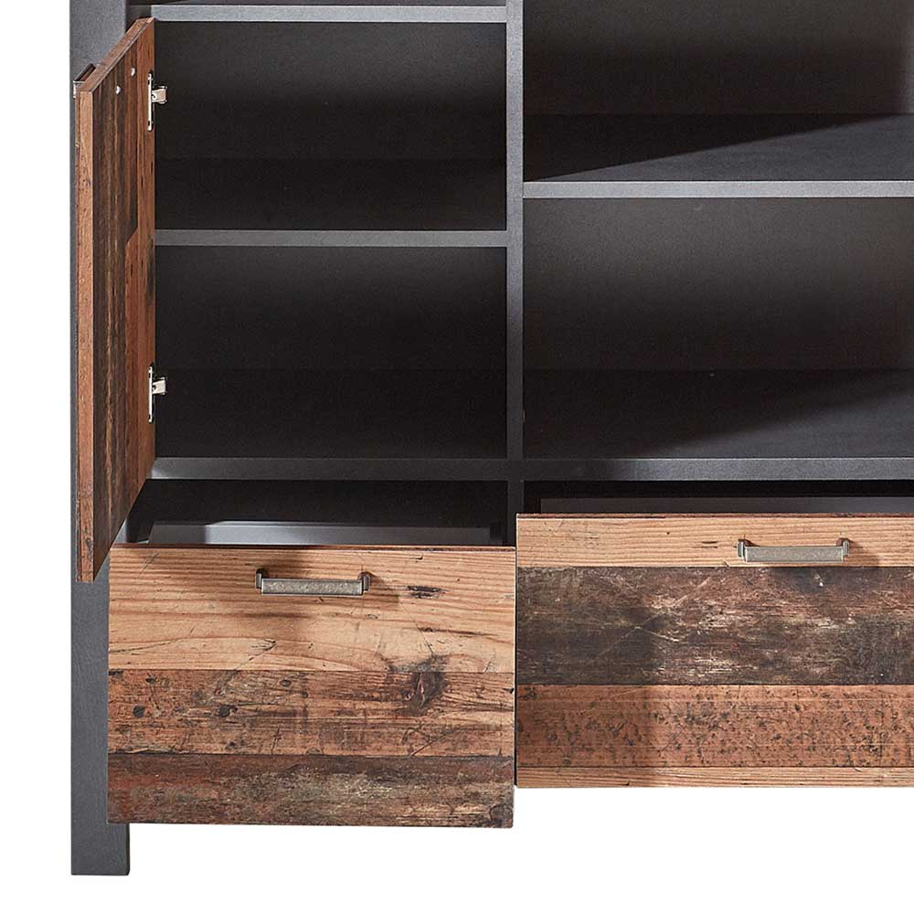 Design Highboard in Dekor Holz Used Optik - Firodras