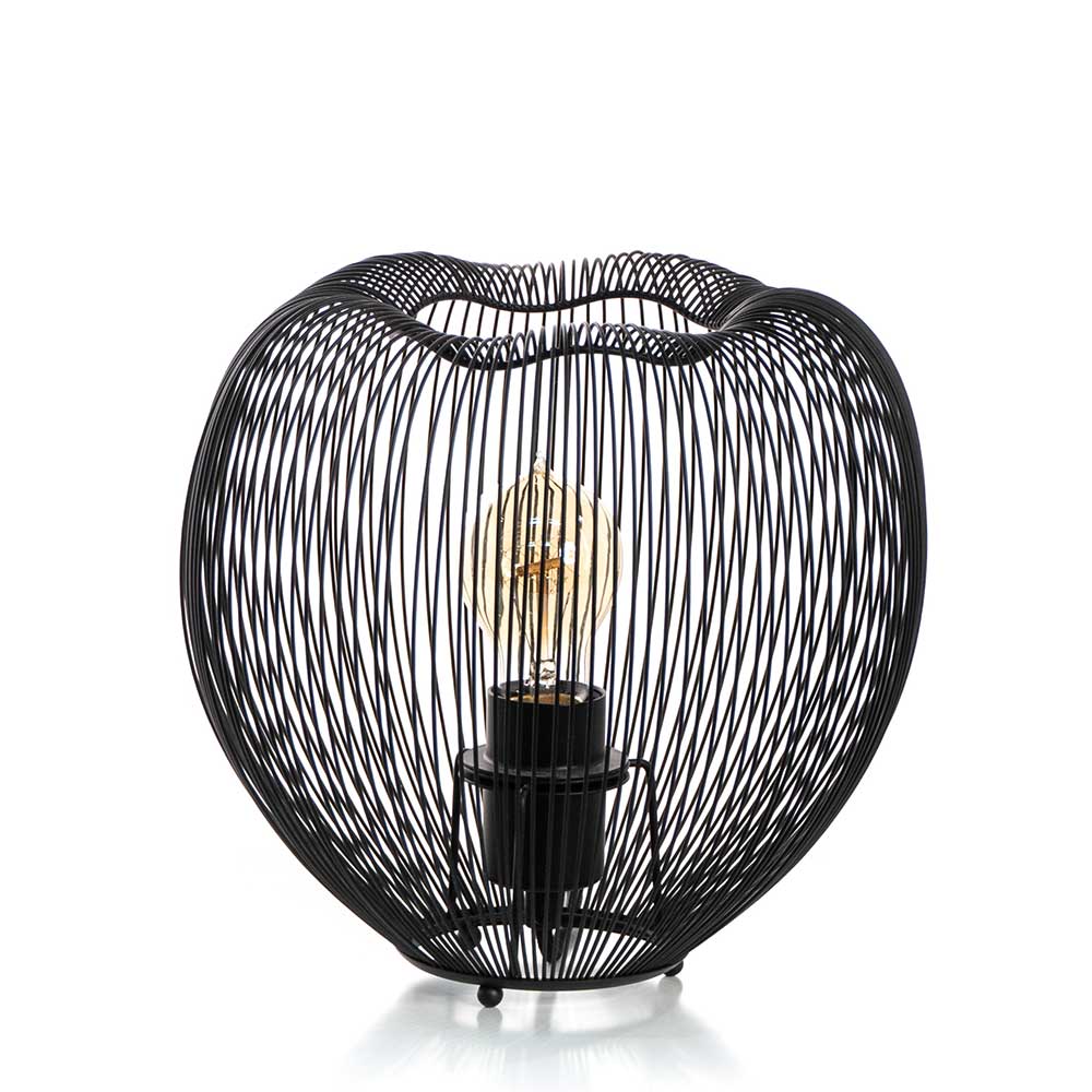 Schwarze Tischlampe in extravagantem Design - Alicia
