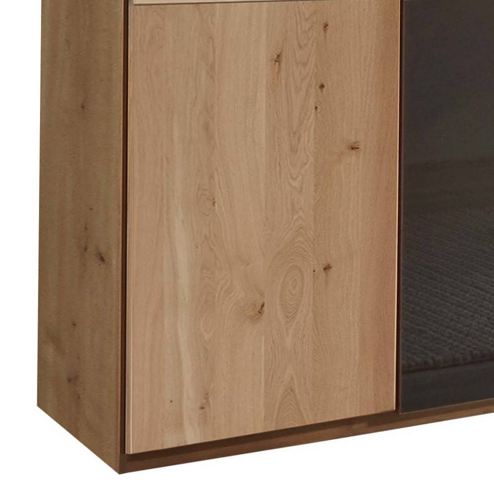 6-türiger Schlafzimmerschrank mit Glas - Vutonia
