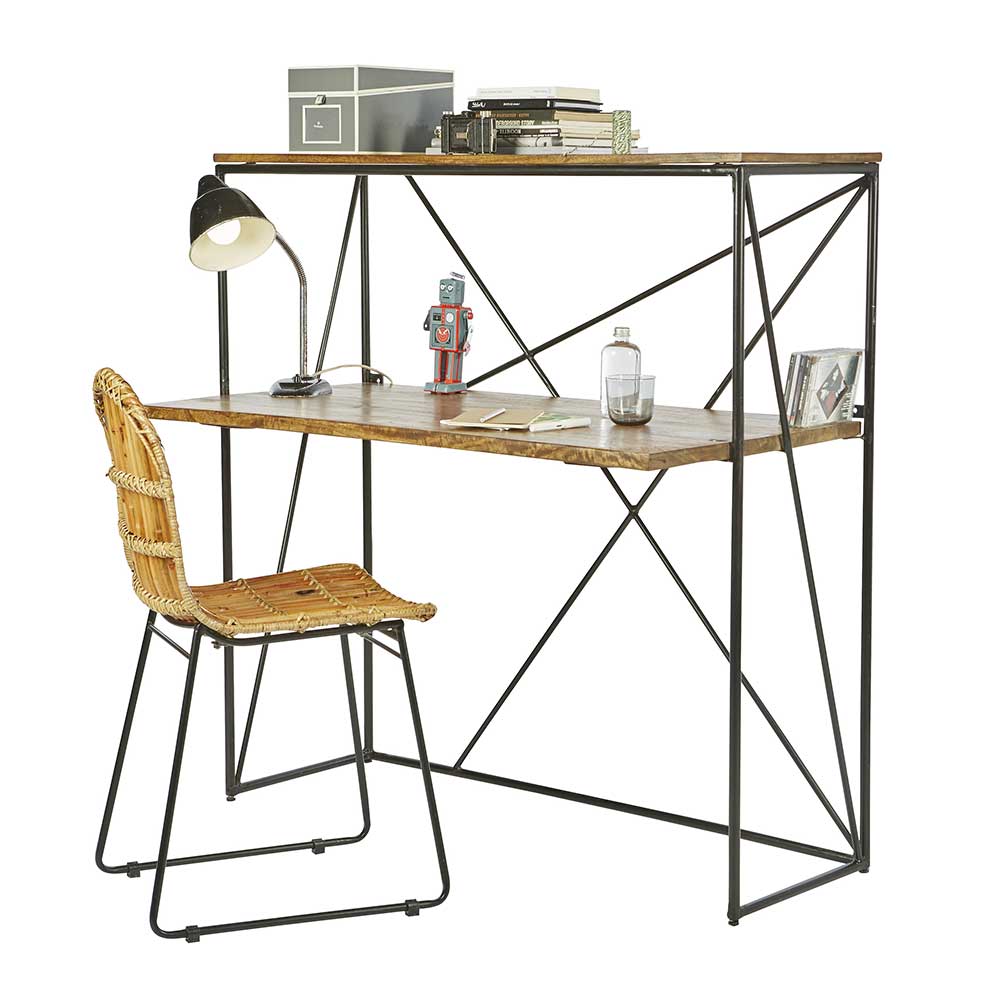 120x122x60 Design Schreibtisch aus Holz & Metall - Offia