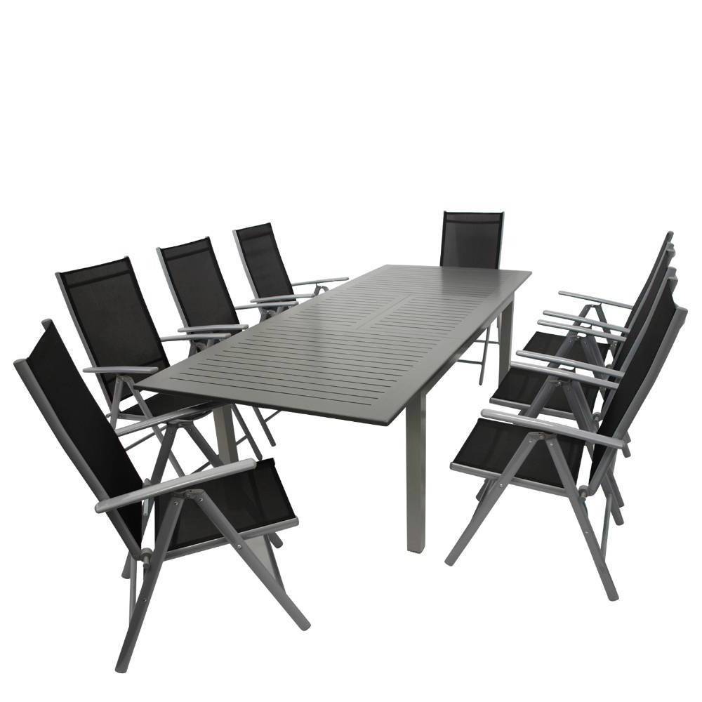 Outdoor-Essgruppe mit acht Stühlen - Son (neunteilig)