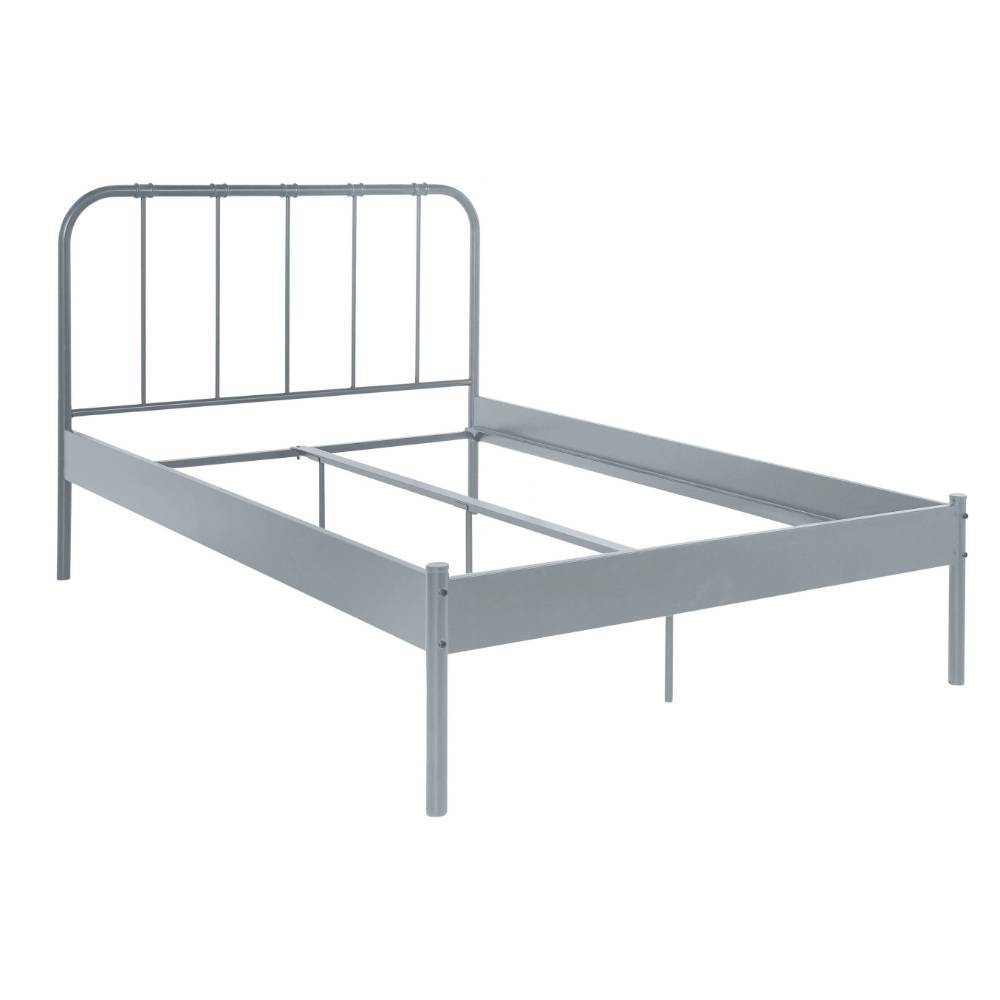 Metall Bett in Grau - Uvienna