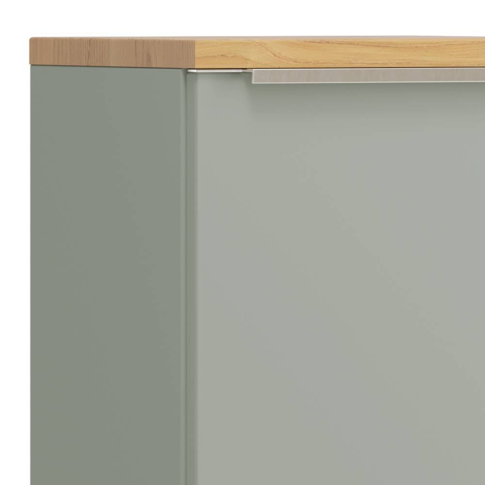 Hängender Bad-Midischrank in Graugrün - Malivtros