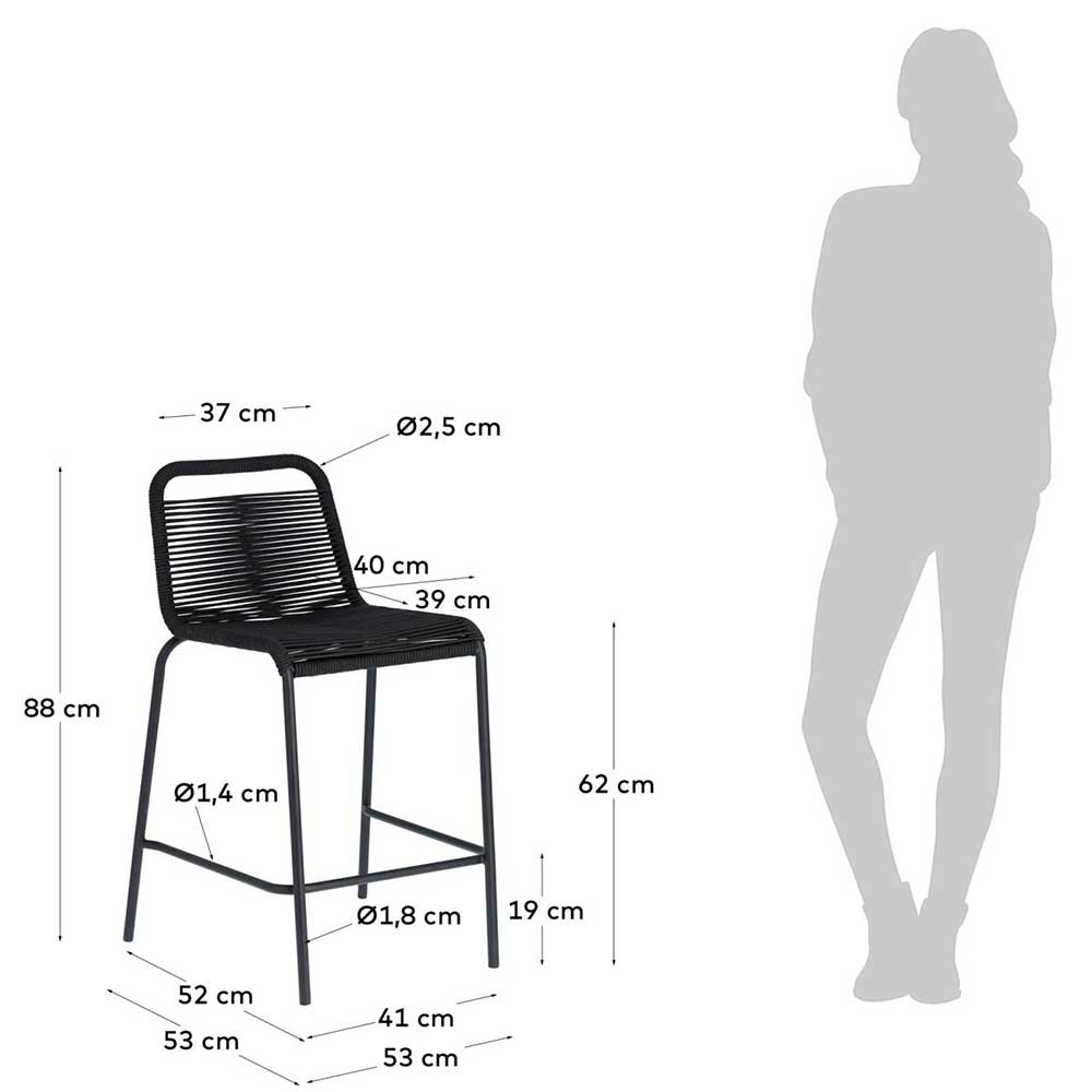 Küchenstühle mit 62 cm Sitzhöhe - Mag (4er Set)