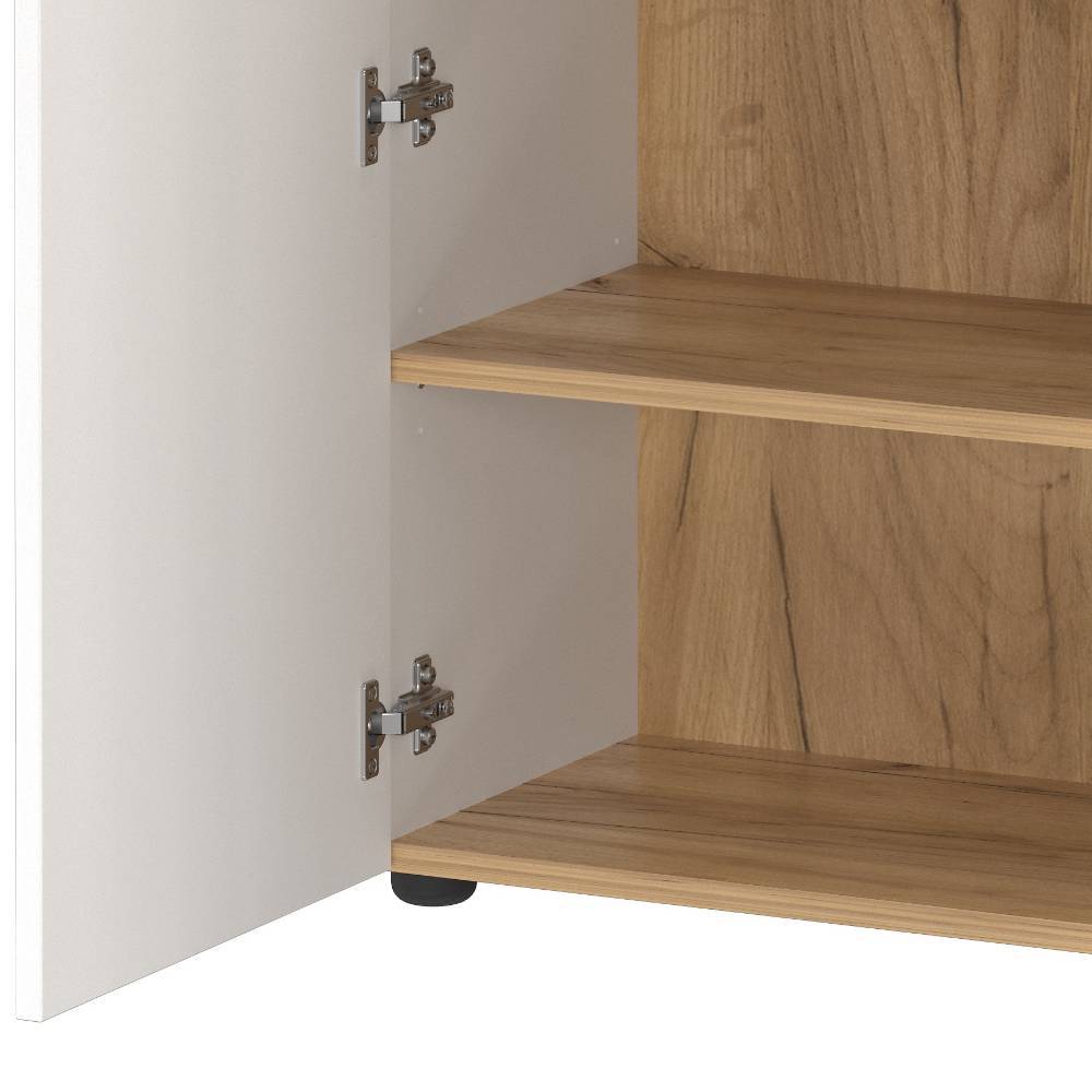 Schuhschrank in Weiß mit Eiche - Cooking