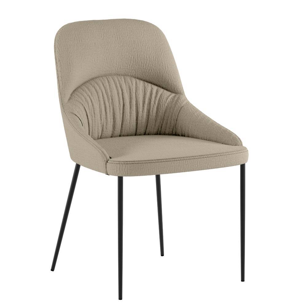 Esszimmerstuhl in Beige und Schwarz - Cross (4er Set)