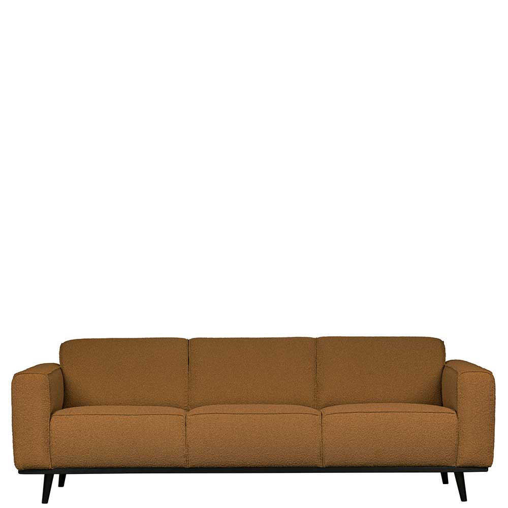 Moderne 3er Couch in Bernstein Buklee - Bahos