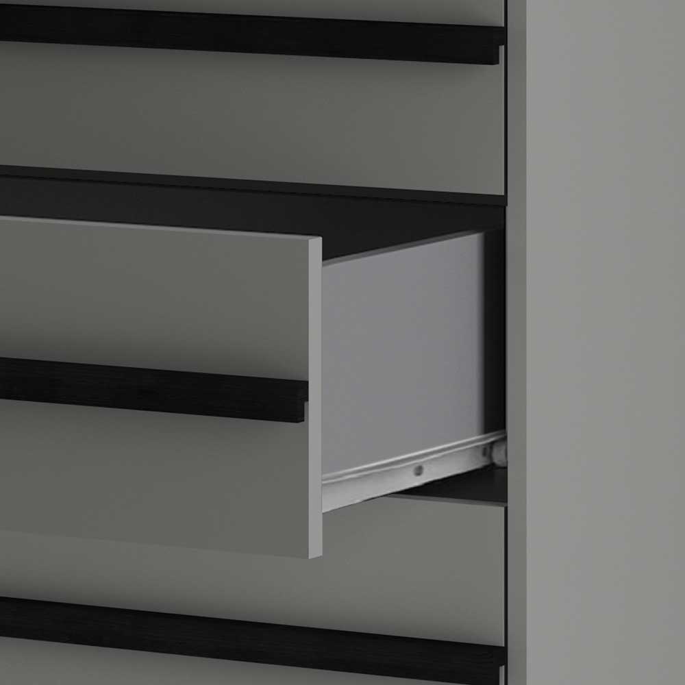 Moderne Kommode in Grau mit Schwarz - Pavias