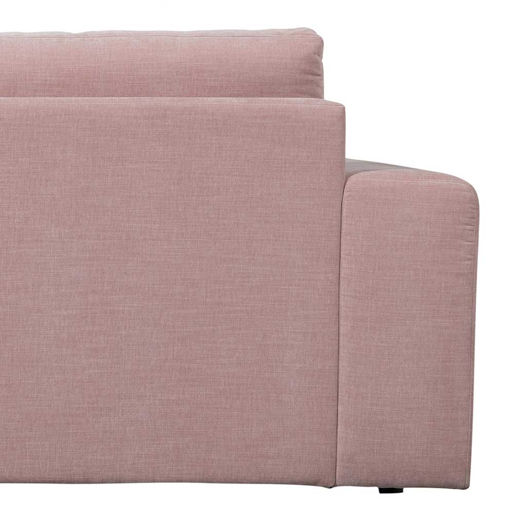 Couch mit Armlehne links in Rosa - Draschna