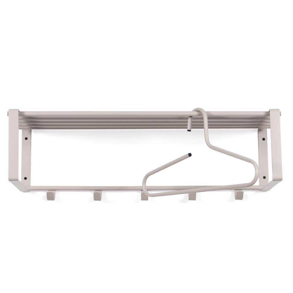 Wandgarderobe in Taupe Stahl - Mouse