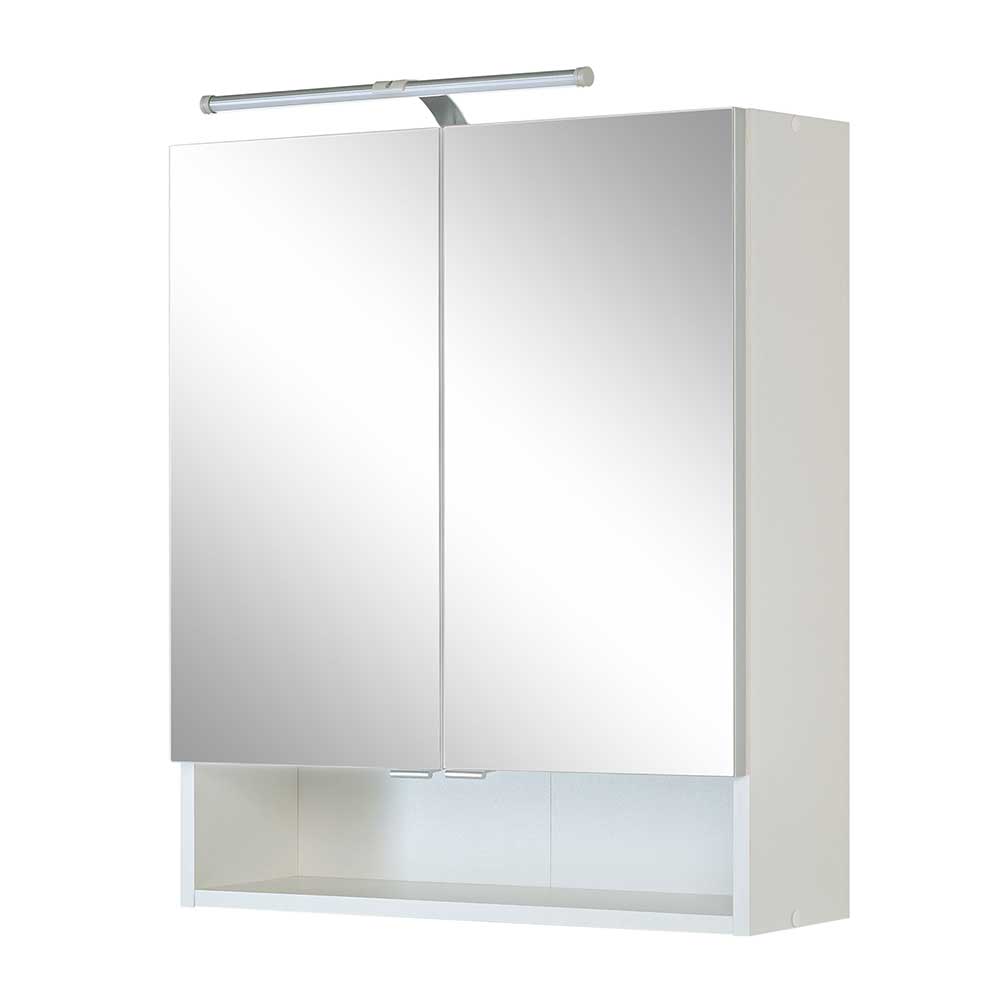 Weißer Bad Spiegelschrank mit Regalfach - Skiranov