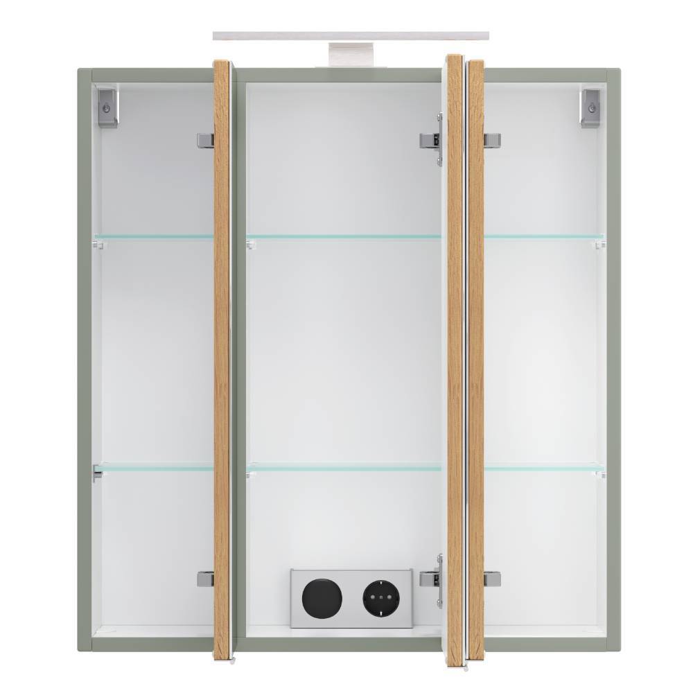 Waschbeckenschrank & Spiegelschrank Set - Malivtros (zweiteilig)