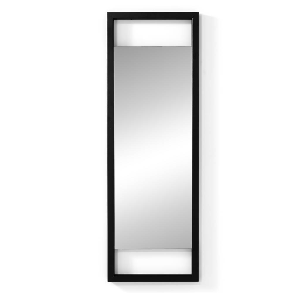 Design-Hängespiegel mit Stahlrahmen in Schwarz - Rovertac