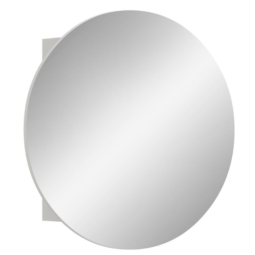 Runder Spiegelschrank in Weiß - Benedict