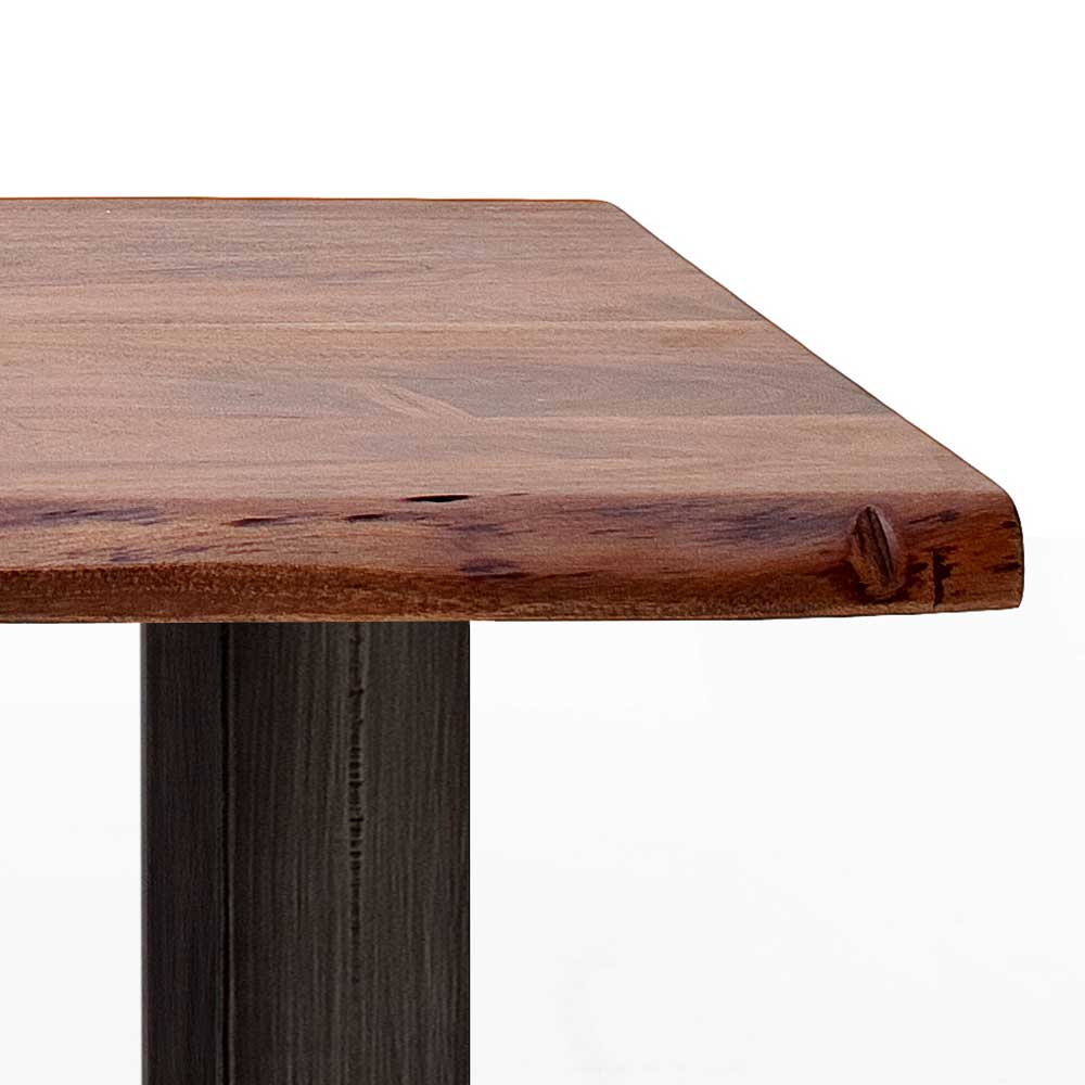 Naturkanten Sofatisch aus Akazie und Metall - Selectra