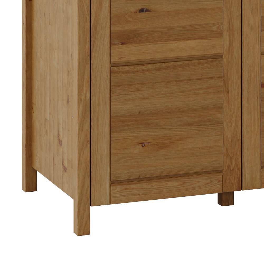 Wildeiche Schlafzimmerschrank mit drei Türen - Totem