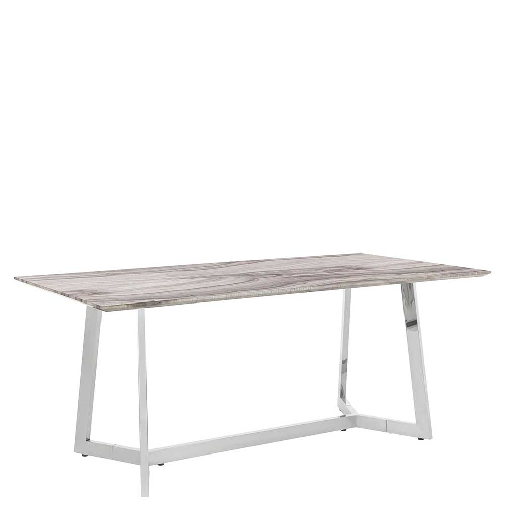 Esszimmer Tisch in Hochglanz Marmor Optik - Jaglyn