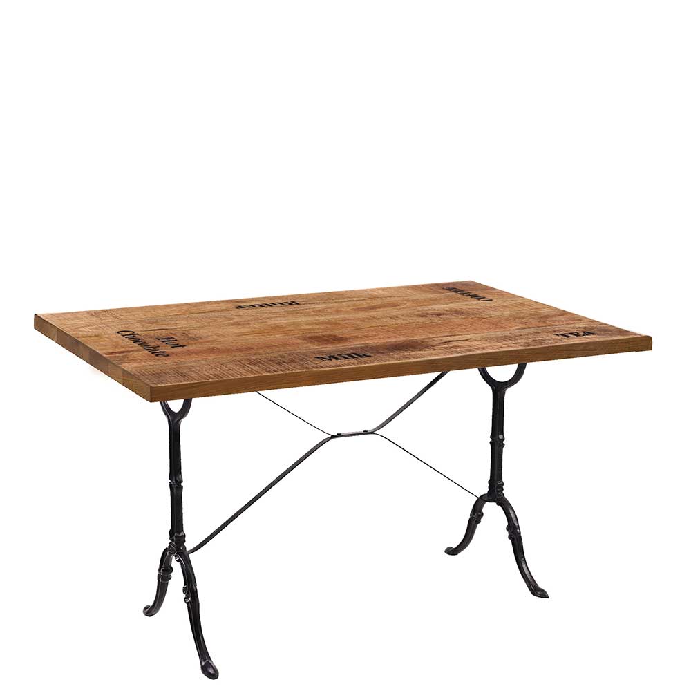 Vintage Design Tisch mit Gusseisen Gestell - Matresca