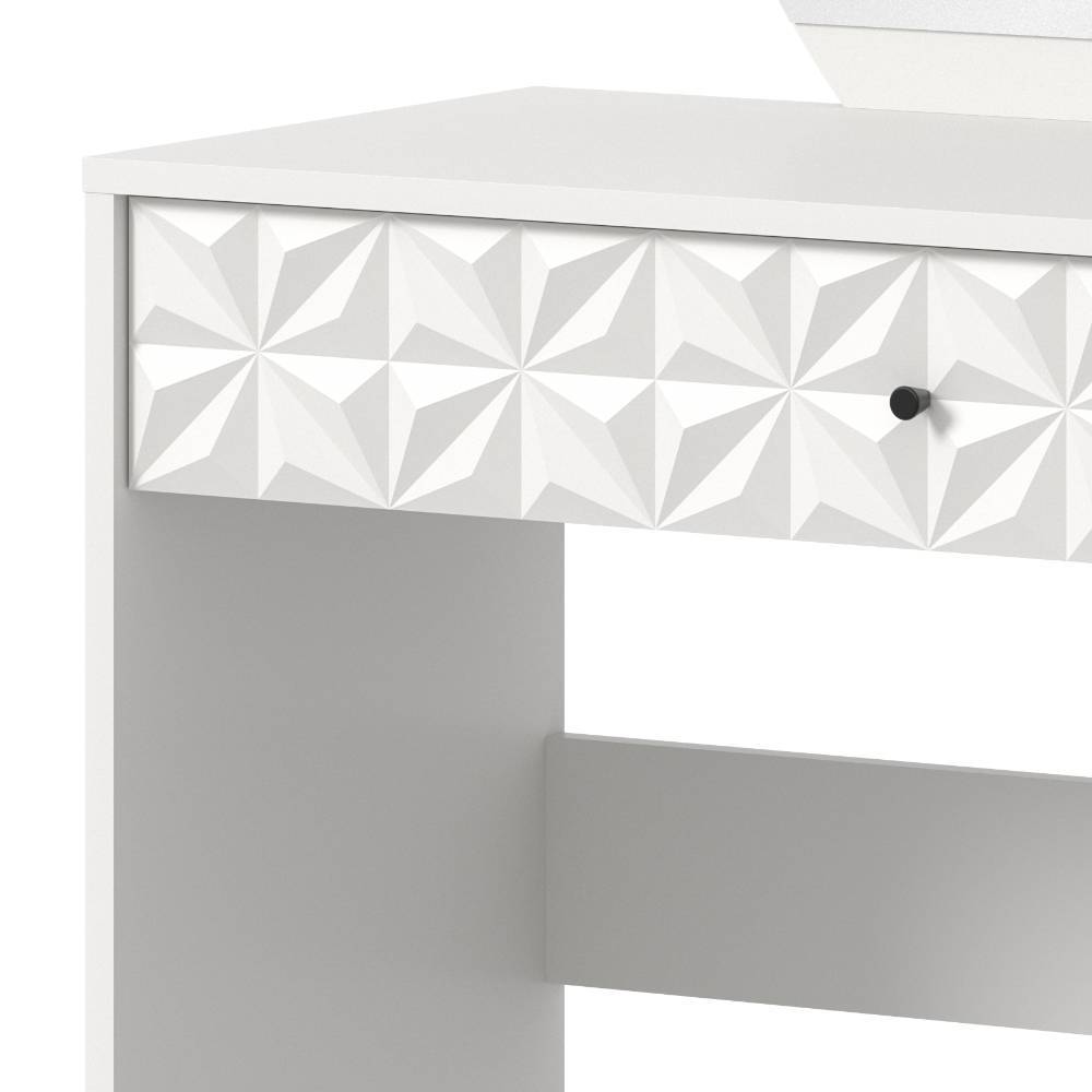Weißer Design-Schminktisch mit Spiegel - Ustabo