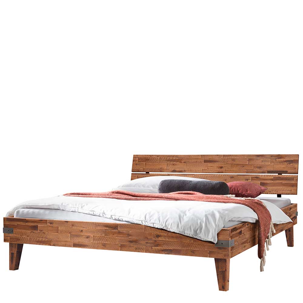Einzelbett Bett aus Massivholz Akazie - Cuatro