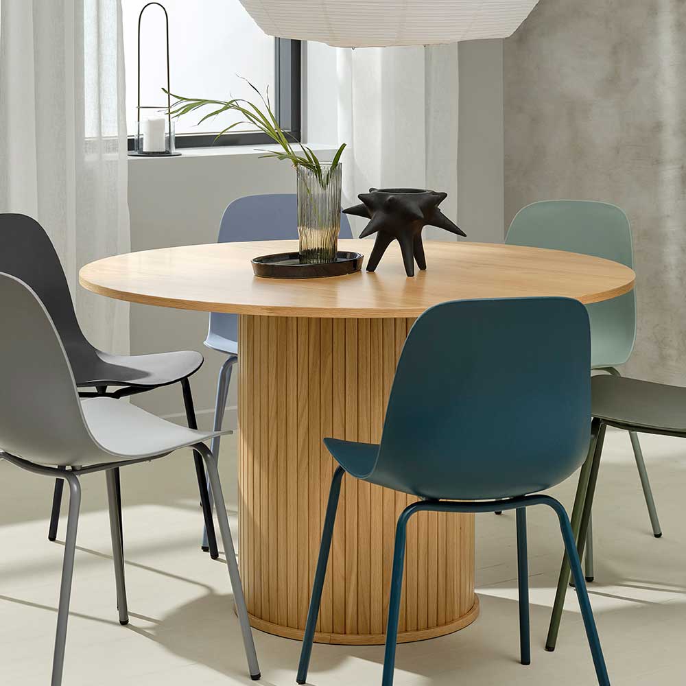 Runder Esszimmertisch auf Säulenfuß - modern - Teorina