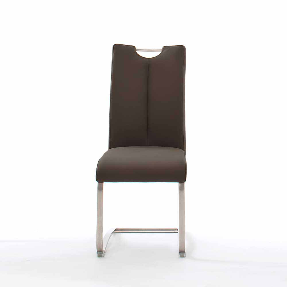 Brauner Stuhl mit hoher Lehne - Montry (2er Set)