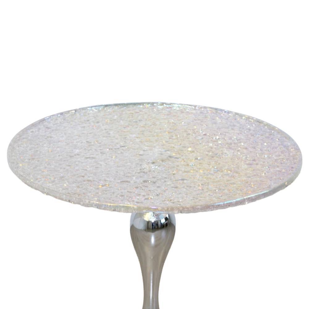 Design-Beistelltisch aus Glas und Eisen - Nadiola