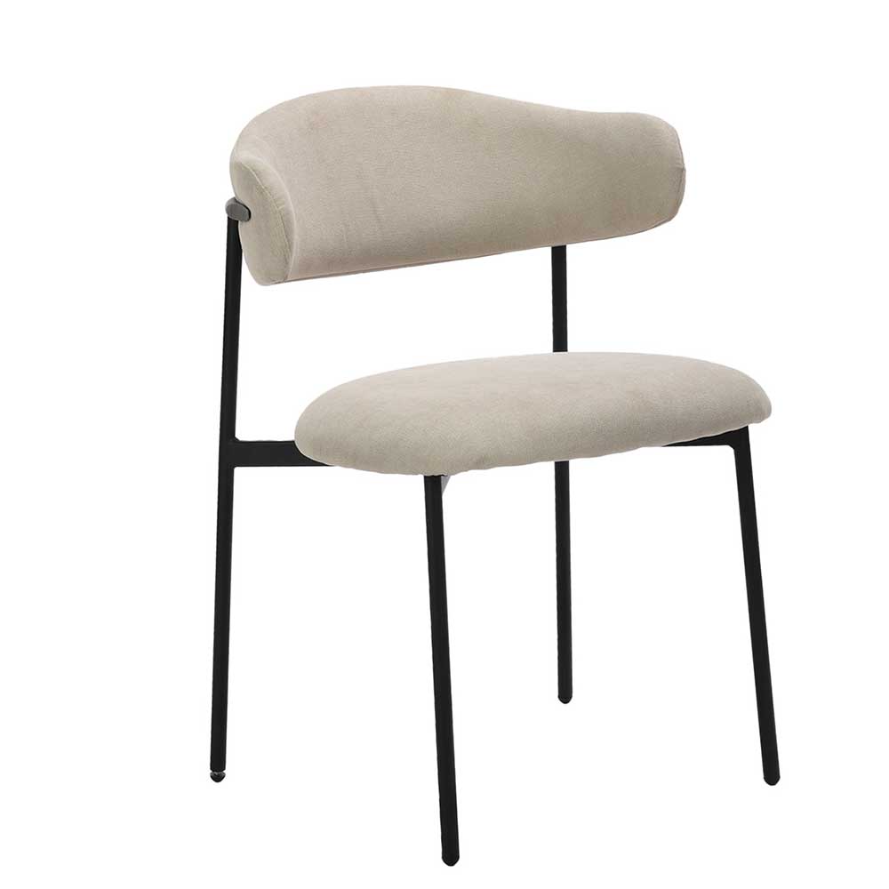 Polsterstühle in Taupe Strukturstoff - Filmau (2er Set)