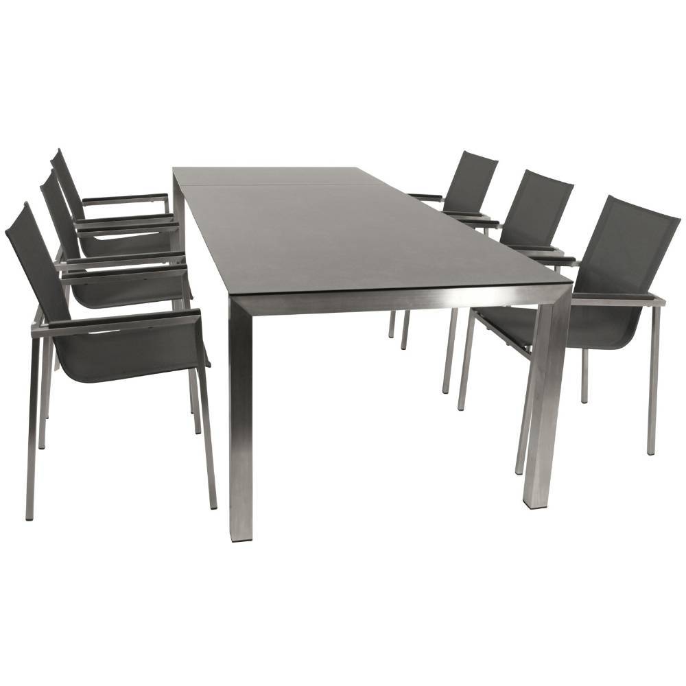 Outdoor Essgruppe mit sechs Sitzplätzen - Greogia (siebenteilig)