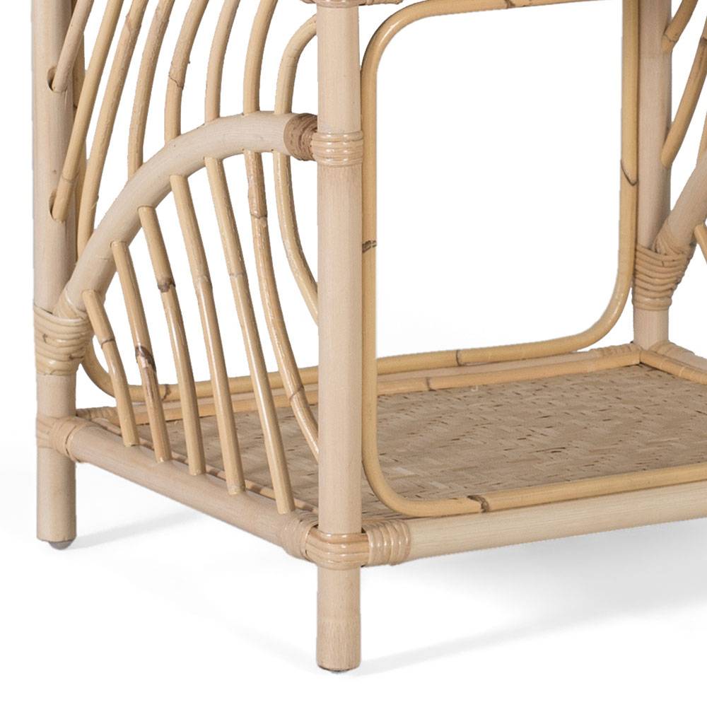 Rattan Nachtkommode mit zwei Ablagen - Robin