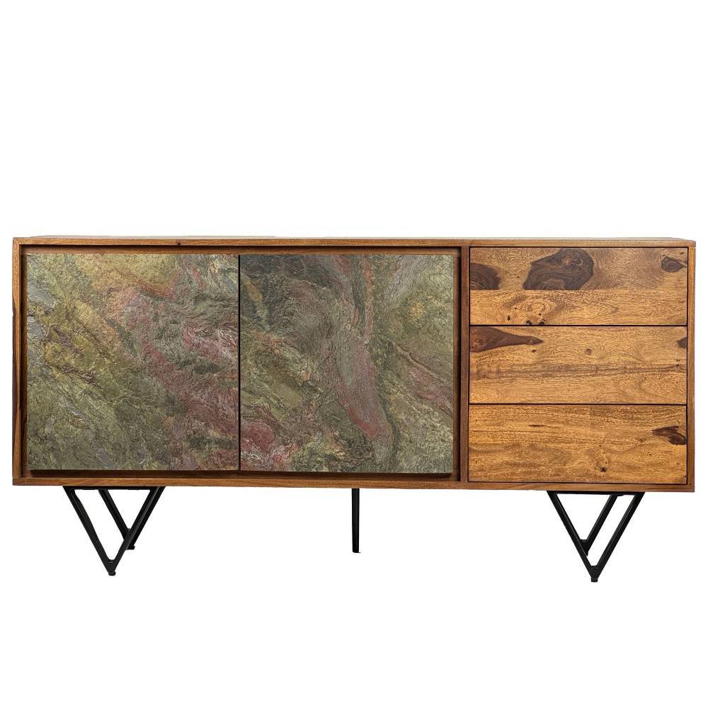 Design-Sideboard aus Sheesham Massivholz - Lucinda