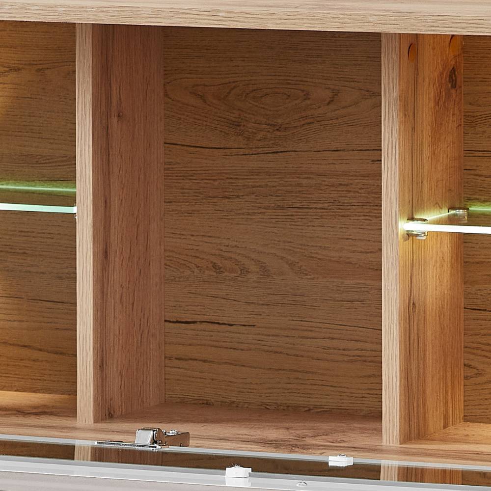 Barschrank in Altholz Optik und Mattgrau - Gemta