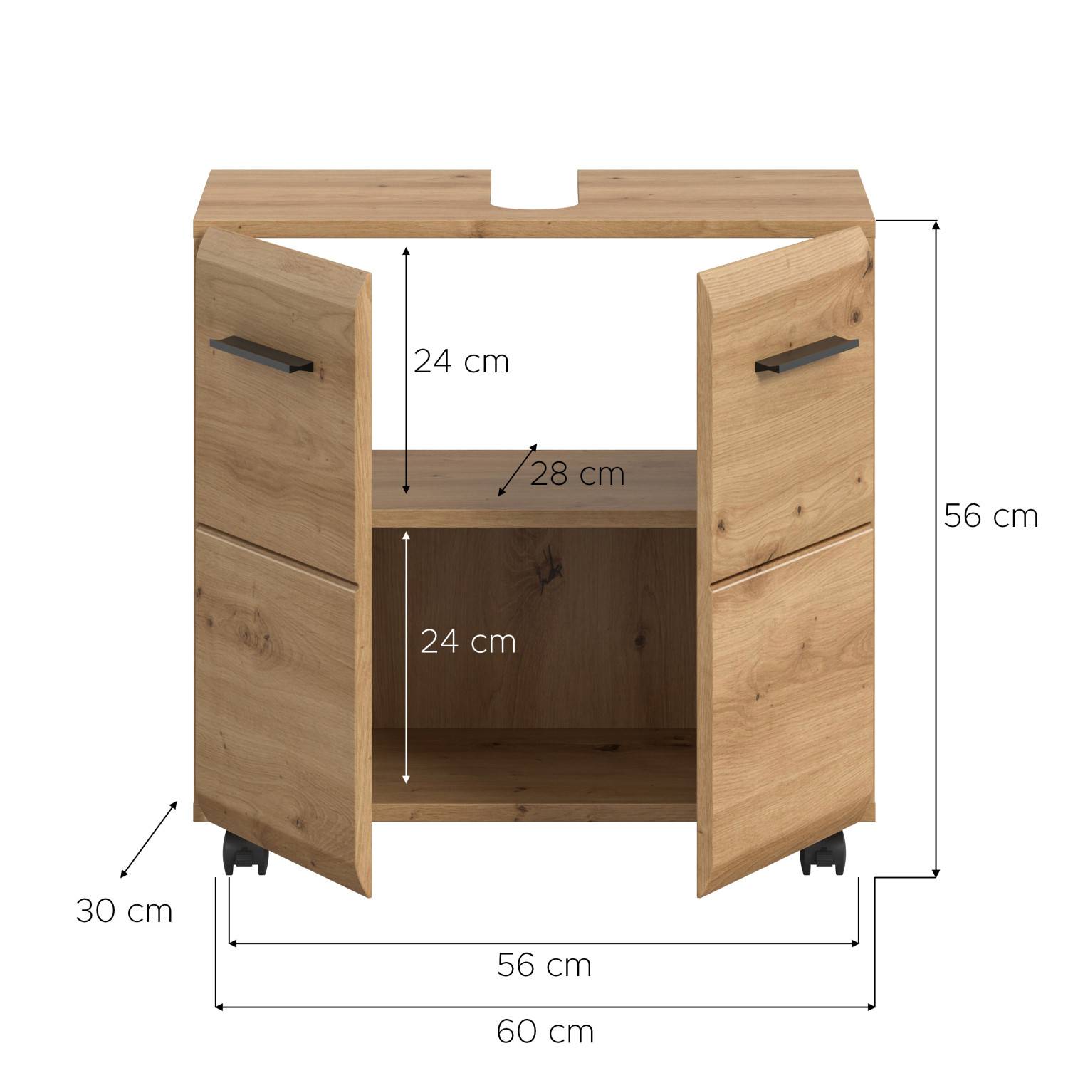 Badkommode aus Holz mit Maßen und Abmessungen für eine optimale Badplanung – Canopus