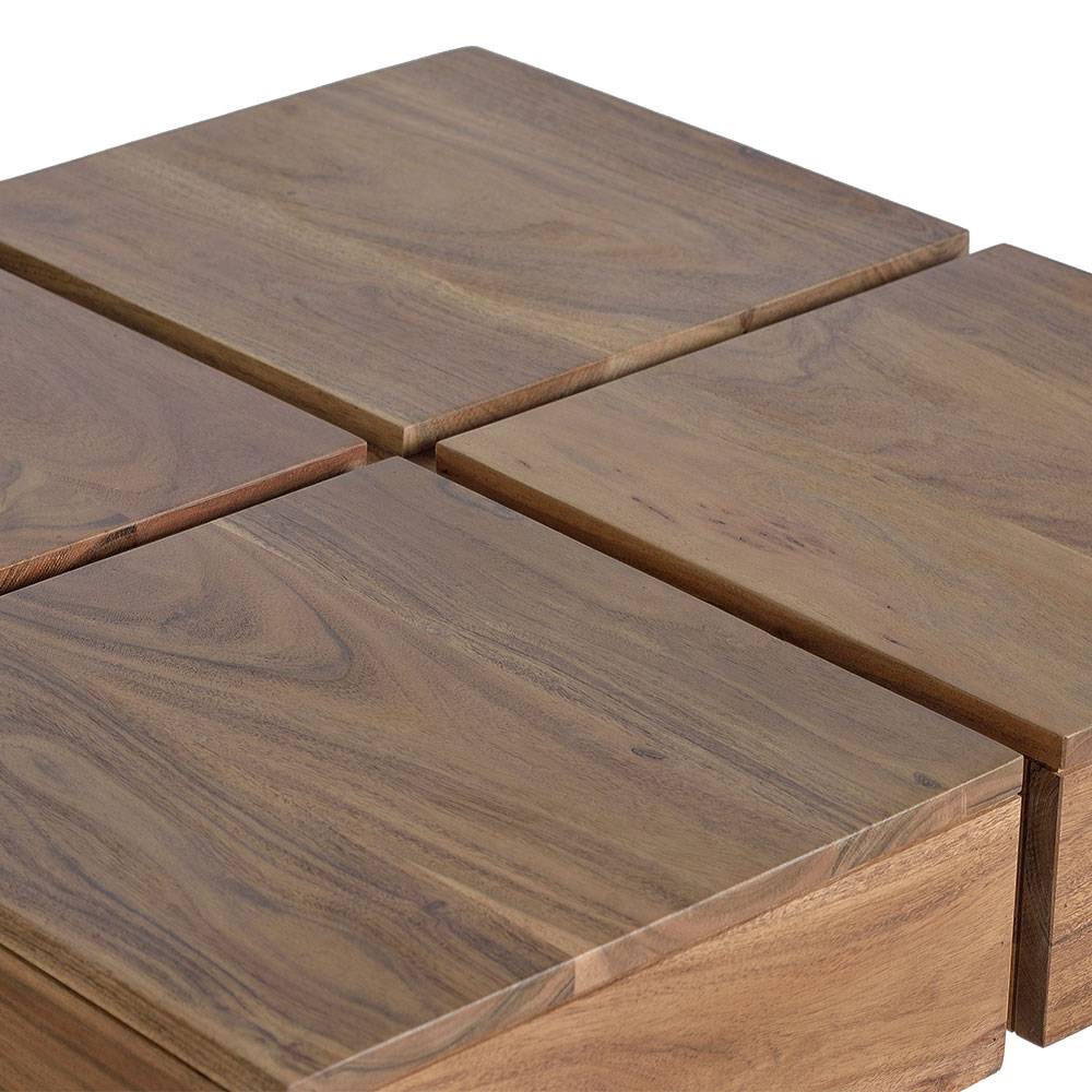 Couchtisch mit Sockel aus Akazienholz - Banjee