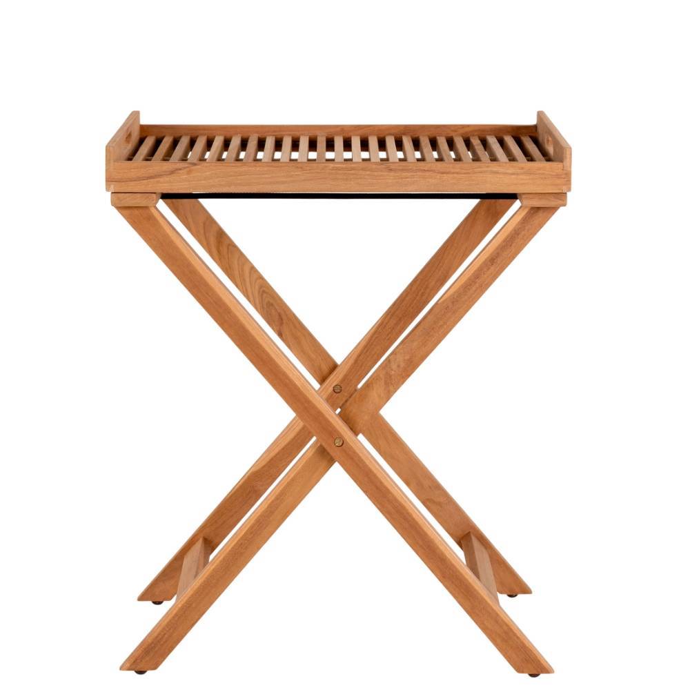 Tablett Tisch aus Teak Massivholz - Muldivian