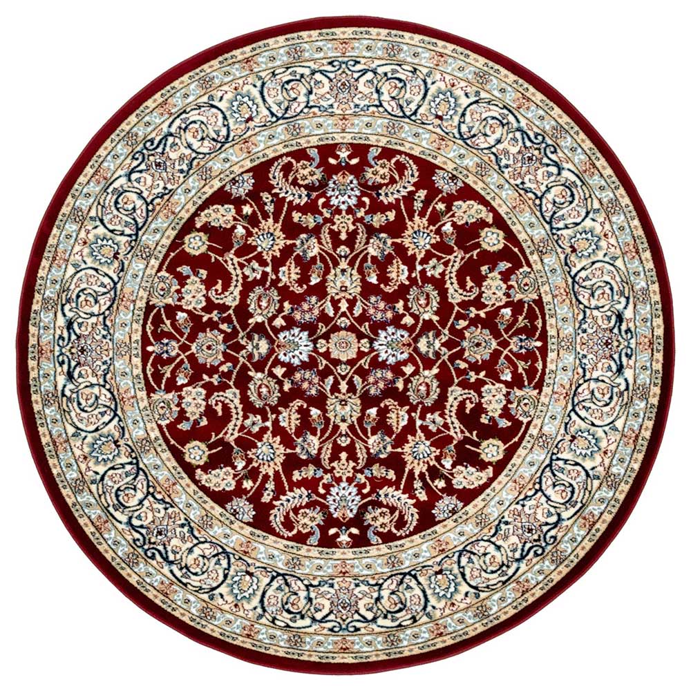 Runder Kurzflor Teppich mit orientalischem Muster - Arona