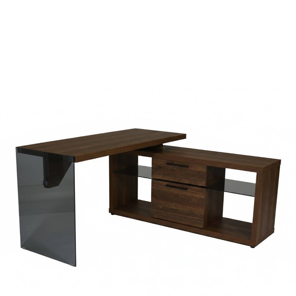 Homeoffice-Schreibtisch mit Seitenregal - Vallonda