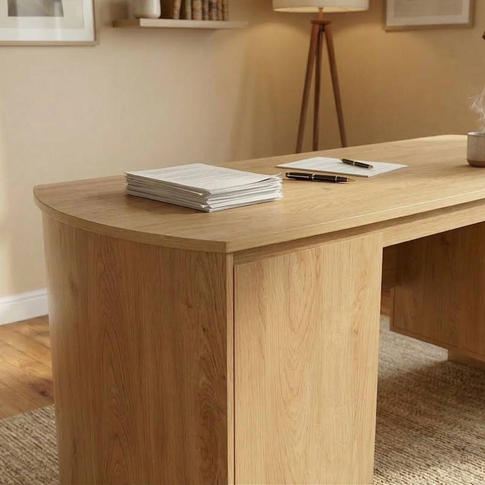 Scandi Chic Schreibtisch in Eiche Optik - Perfect