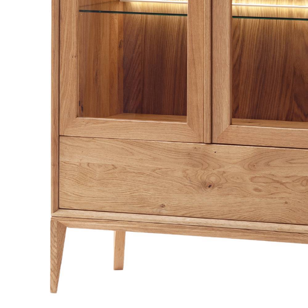 Eichenholz Highboard mit LED Beleuchtung - Lamia