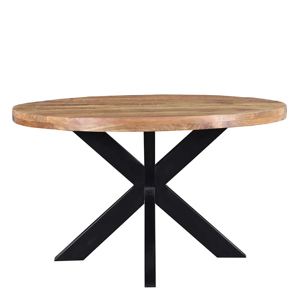 Esstisch Schwarz Tisch 140x80x76 cm Küchentisch Mango-Massivholz Esszimmertisch 