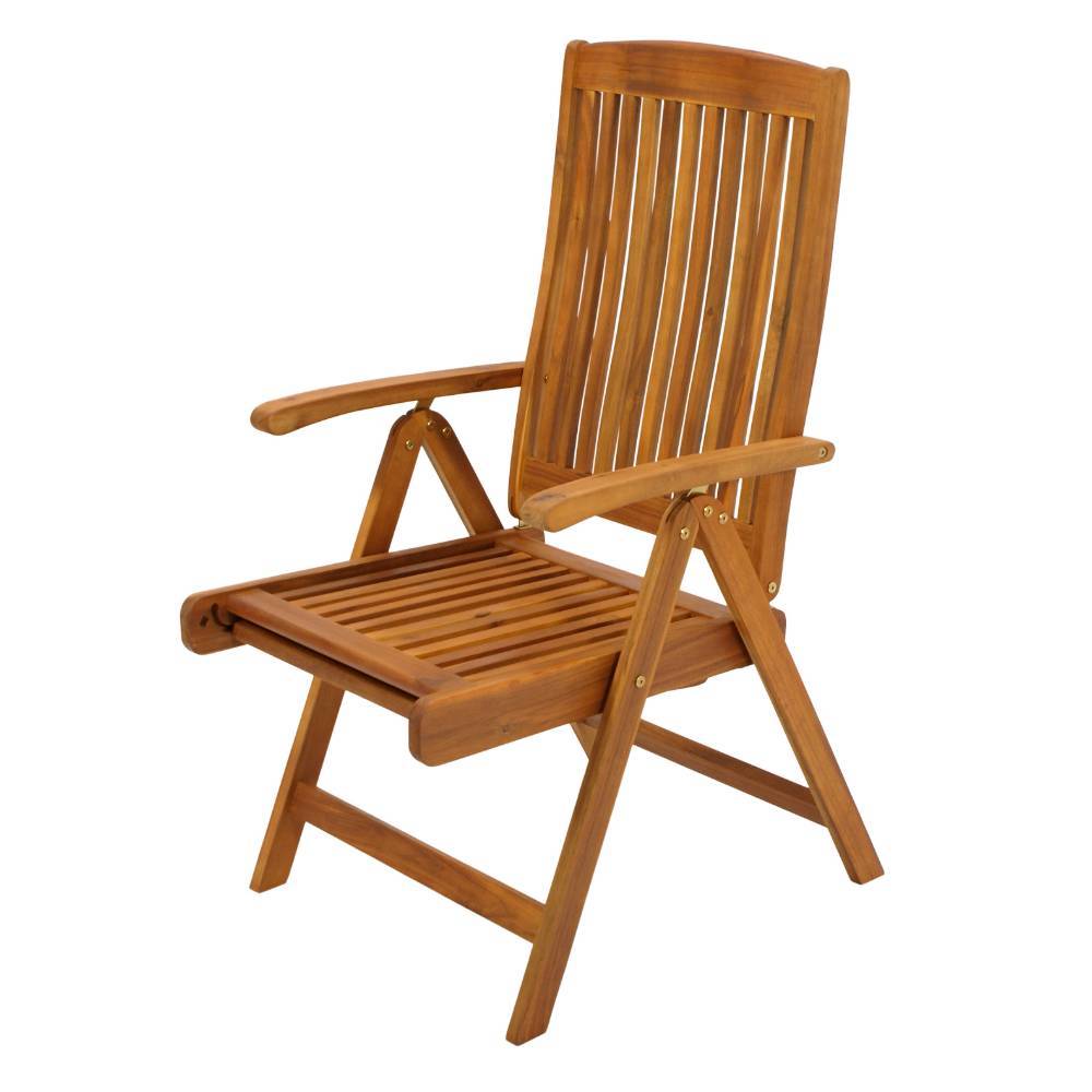 Akazienholz Deckchair mit ausziehbarem Fußteil - Rondra