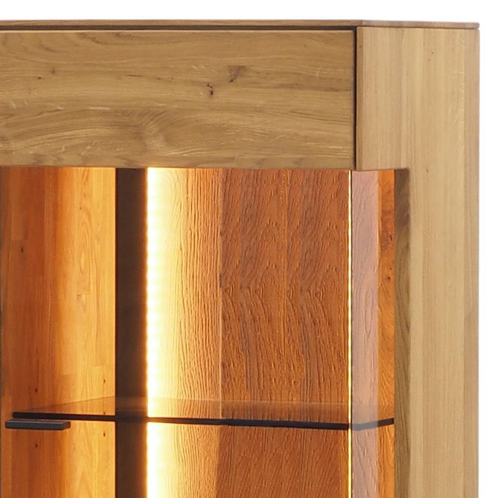 Highboard Vitrine aus Eiche Massivholz - Sofija