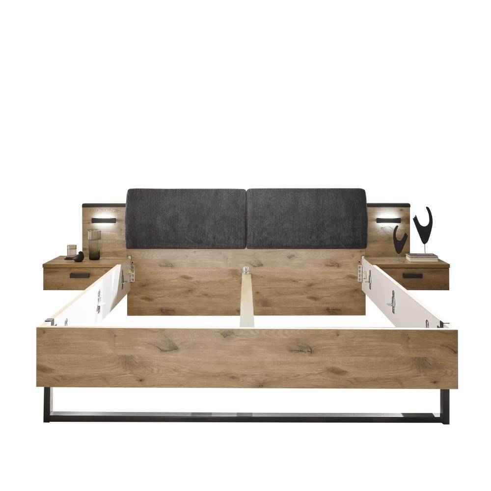 180x200 Doppelbett inklusive Nachtkonsolen - Jona